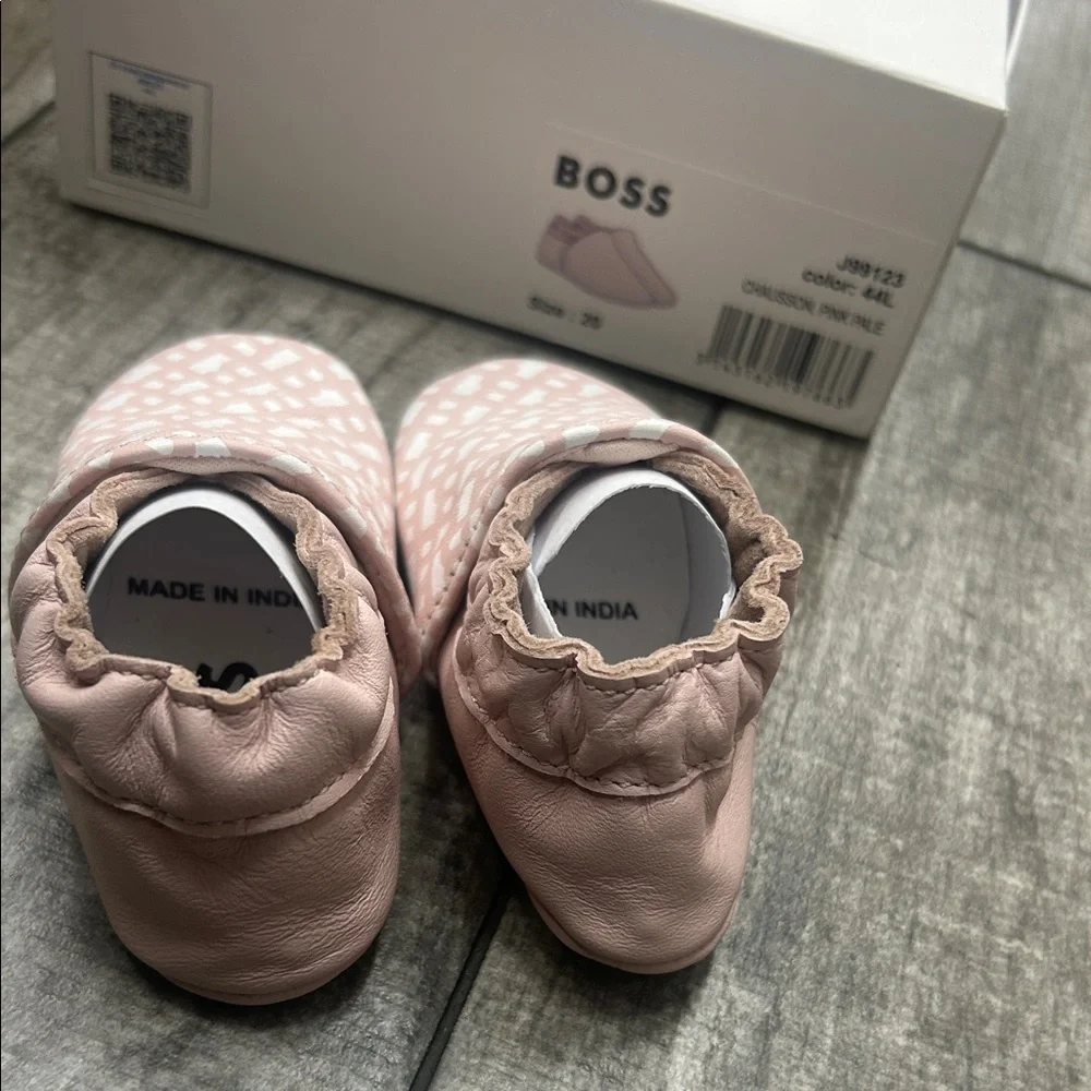 Boss Soft Pink Baby Walker Shoes NEW